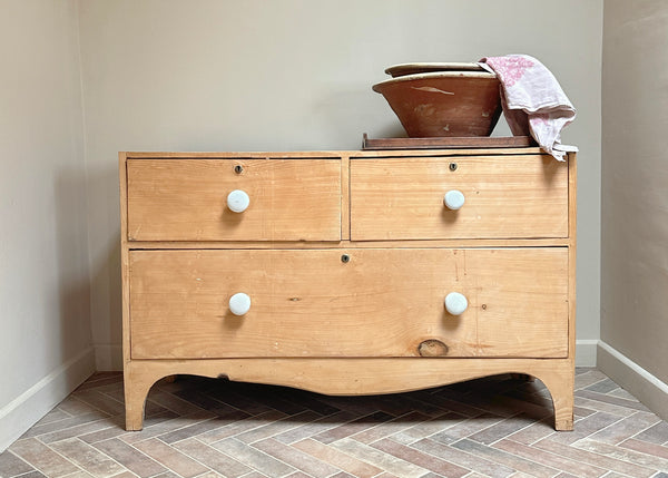 Short Pine Chest of Drawers
