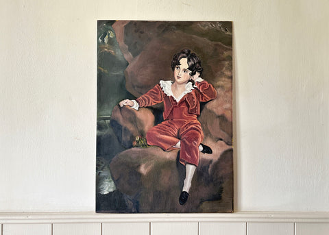 The Red Boy, Original Oil Painting