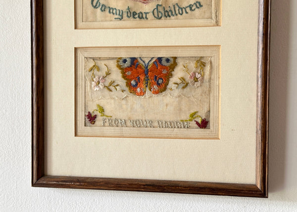 Embroidered Silk Postcard Set