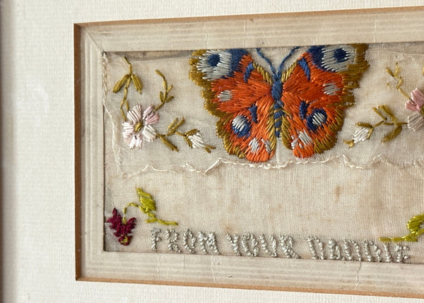 Embroidered Silk Postcard Set