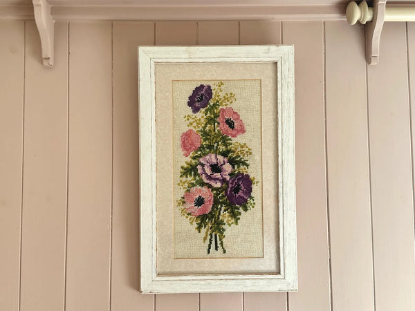 Anemone Flower Needlepoint Art