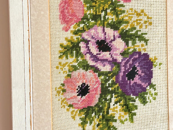 Anemone Flower Needlepoint Art
