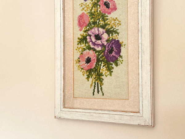 Anemone Flower Needlepoint Art