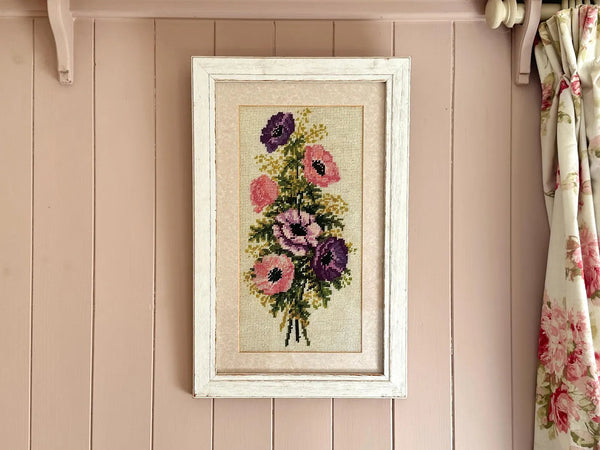 Anemone Flower Needlepoint Art