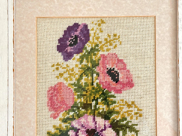 Anemone Flower Needlepoint Art