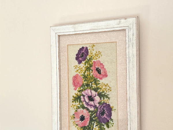 Anemone Flower Needlepoint Art