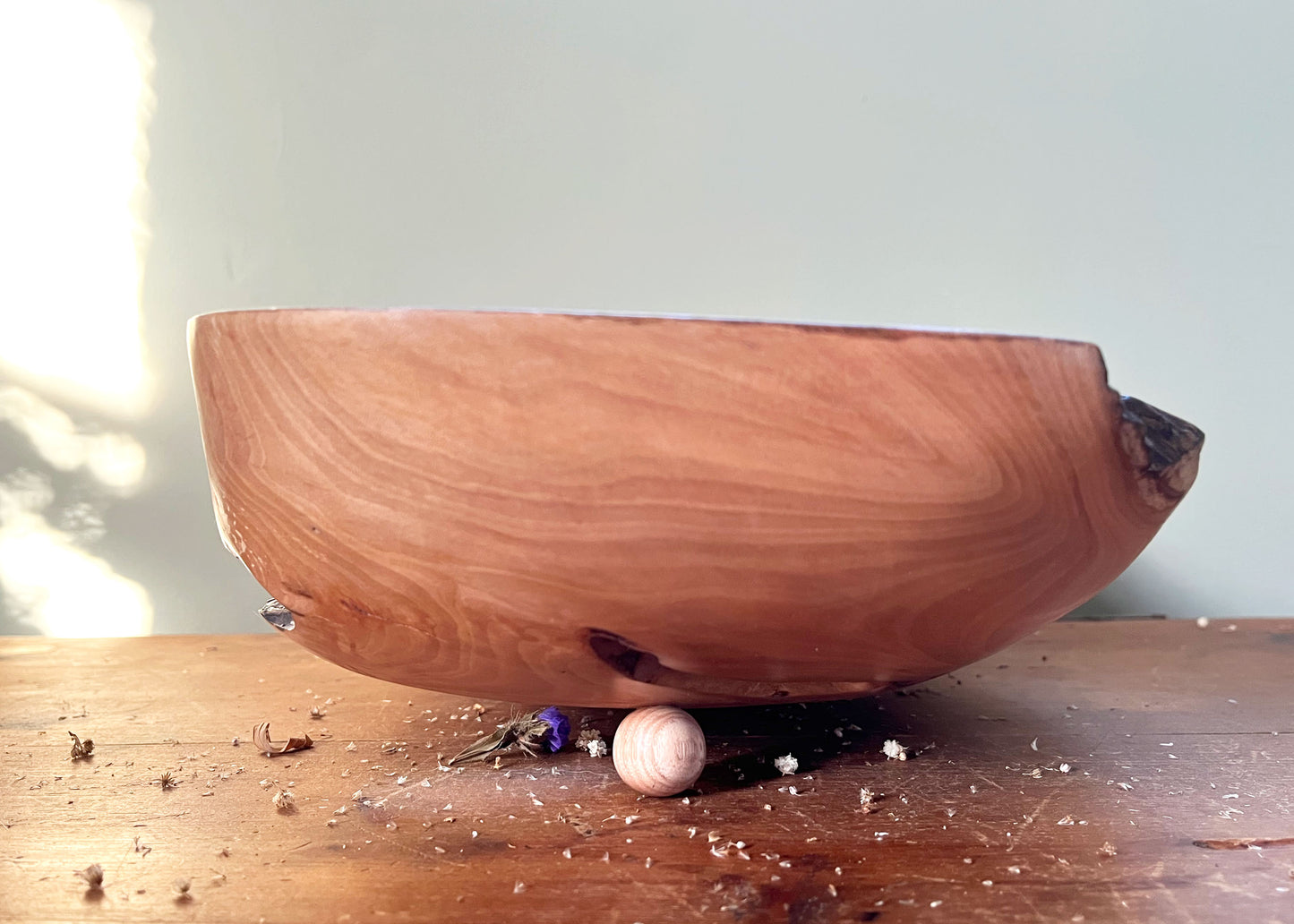 Hand Gauged Pear Wood Bowl