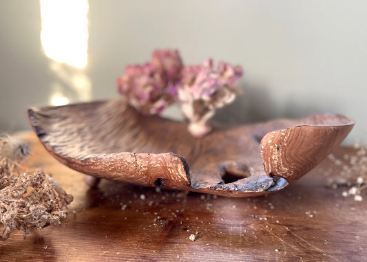 Hand Gauged Pear Wood Bowl