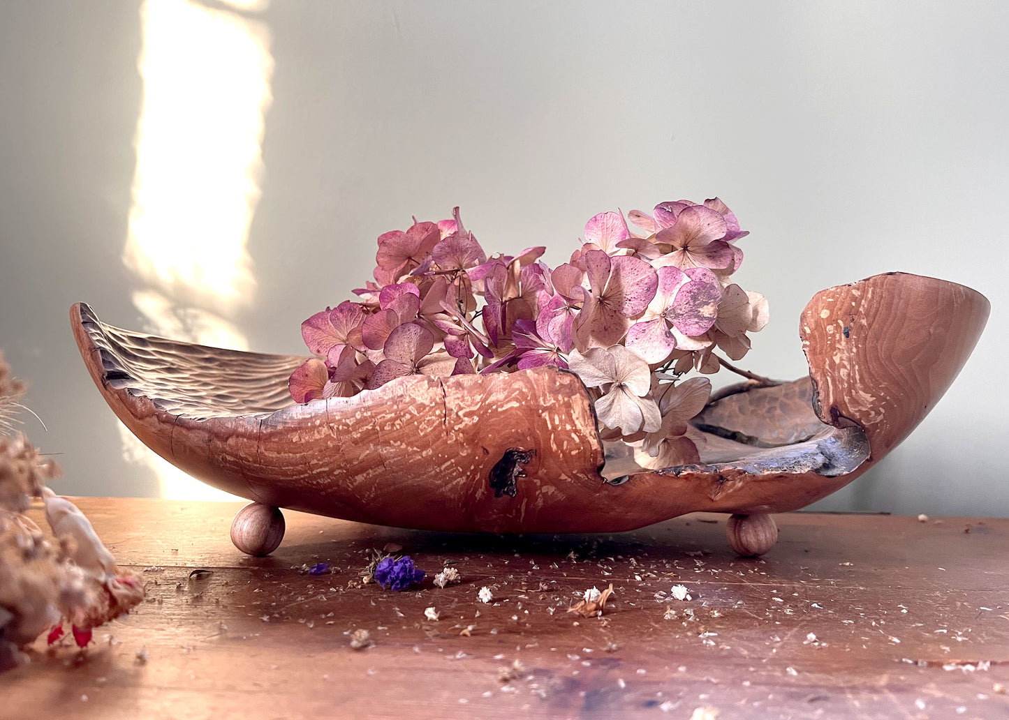 Hand Gauged Pear Wood Bowl