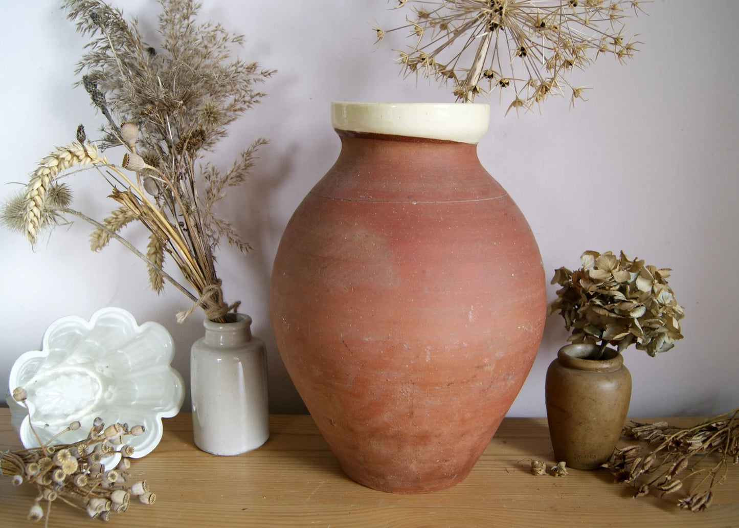 Half-Glazed Terracotta Vase