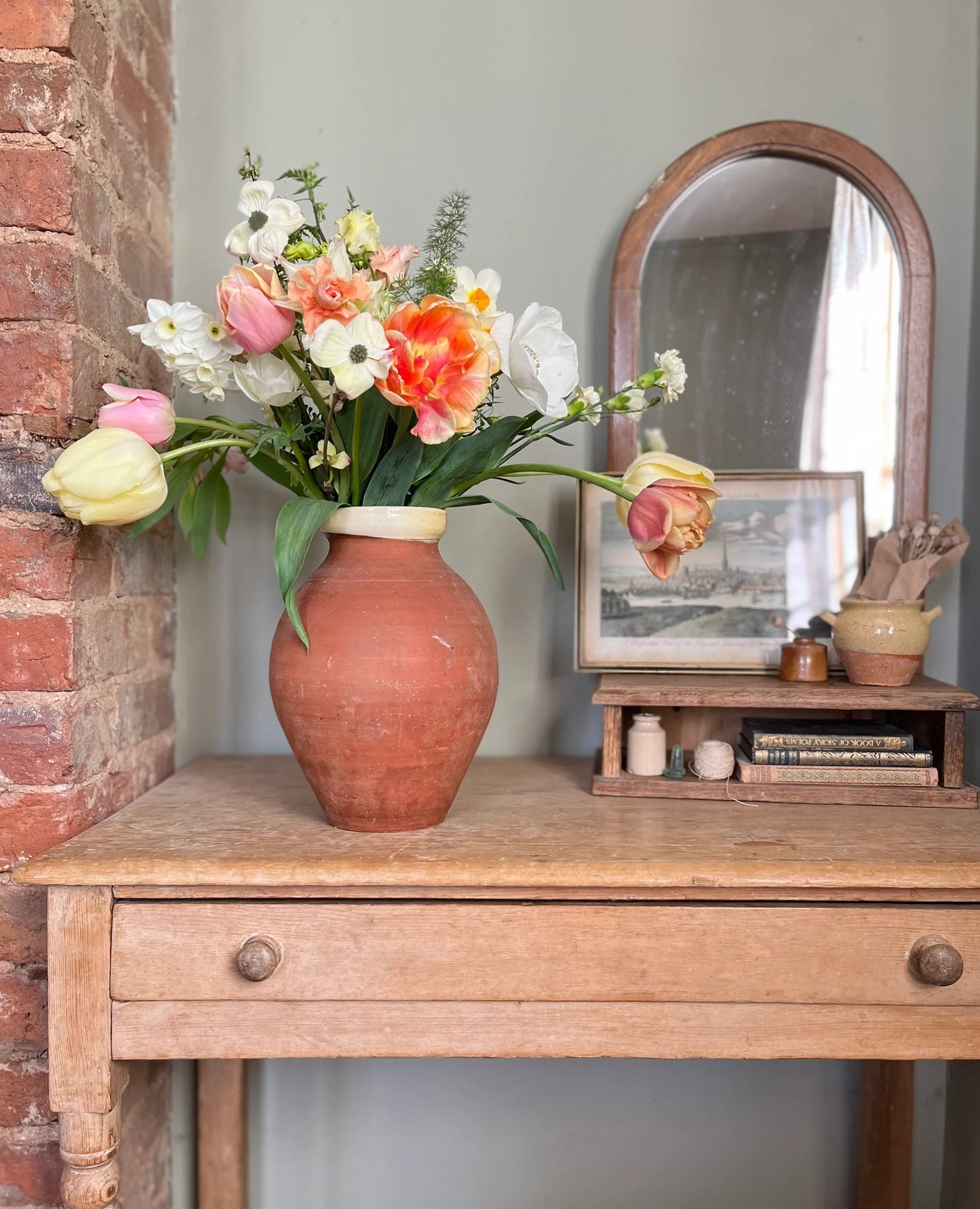 Half-Glazed Terracotta Vase