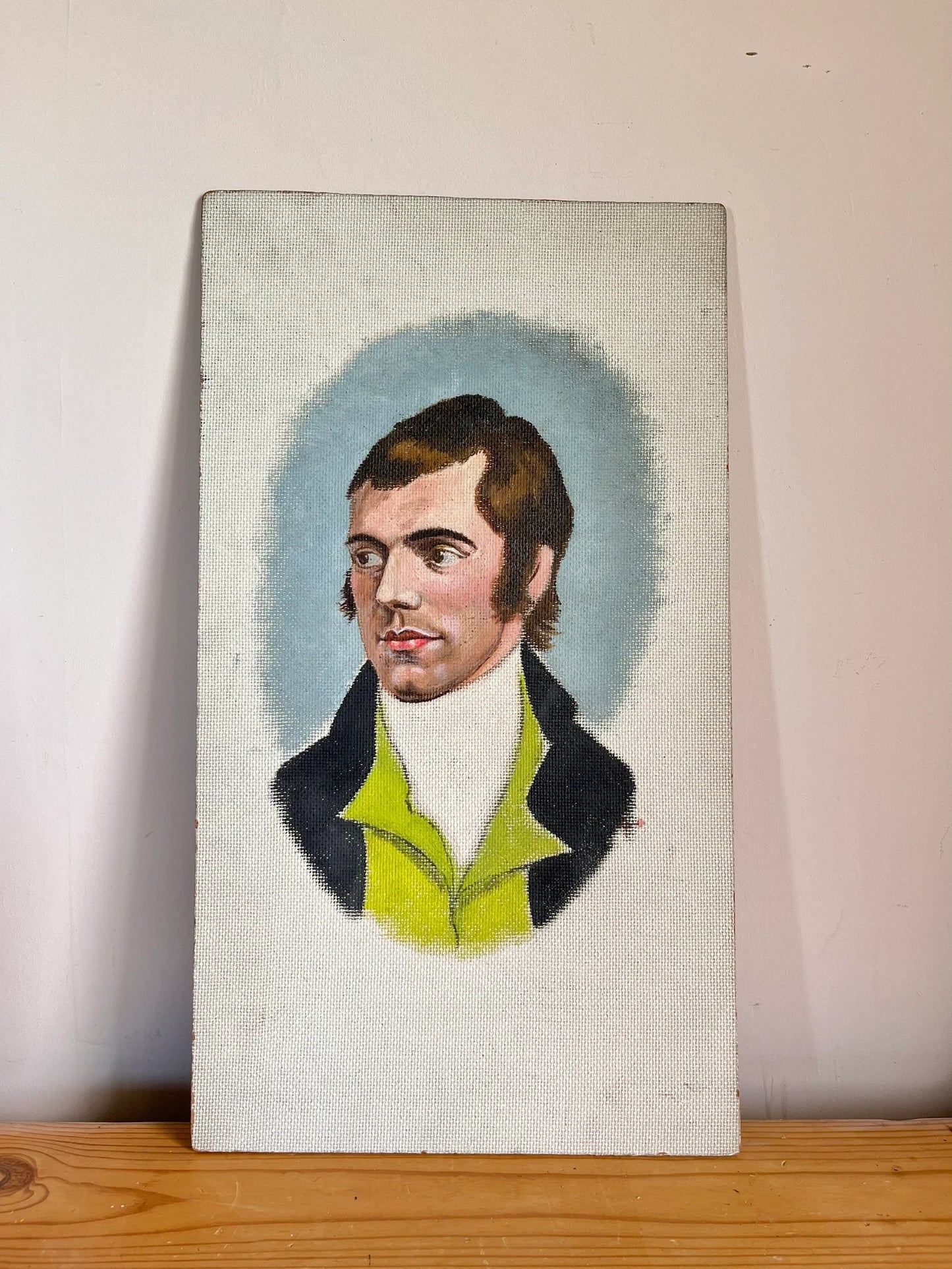 Portrait of Poet Robert Burns, Oil Painting