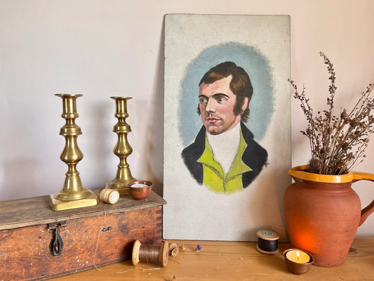 Portrait of Poet Robert Burns, Oil Painting