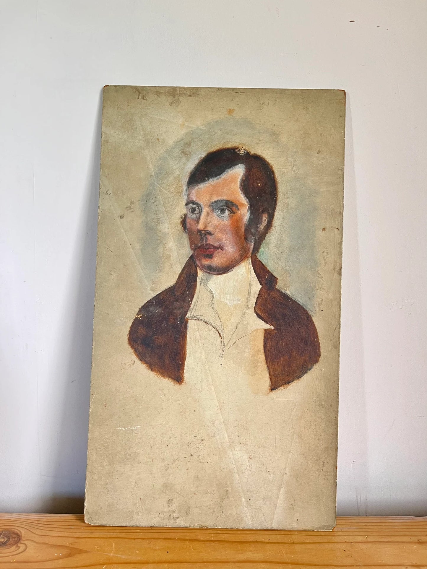 Portrait of Poet Robert Burns, Oil Painting