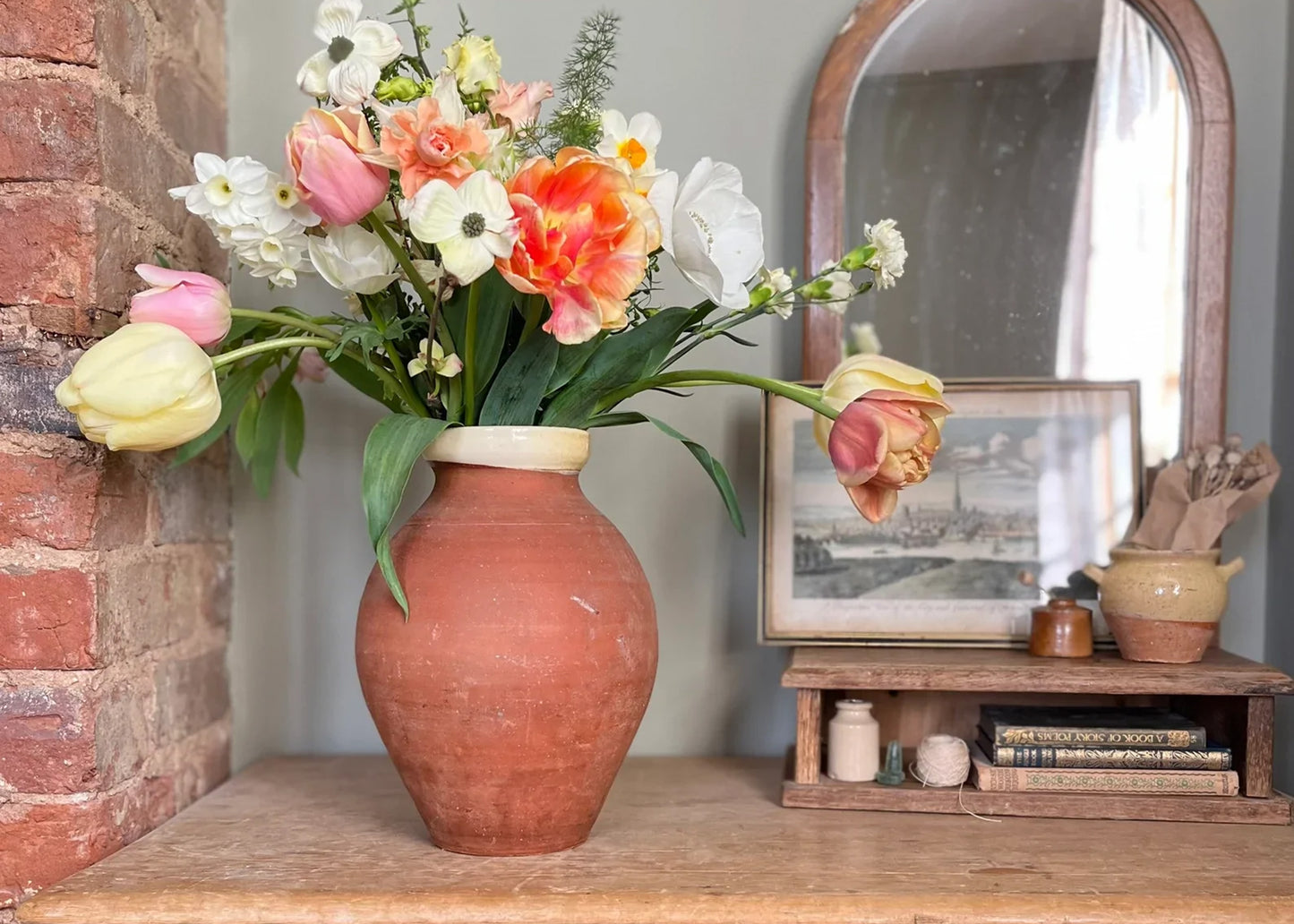 Half-Glazed Terracotta Vase